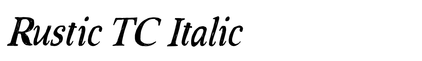 Rustic TC Italic
